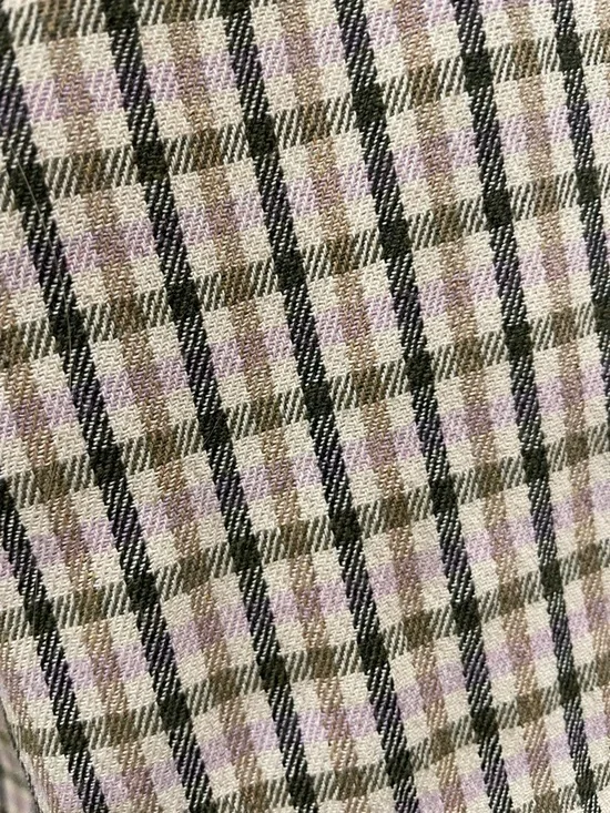 Madewell Plaid Oversized Spring Blazer Purple Green Tan Size Medium Professional - Picture 7 of 14